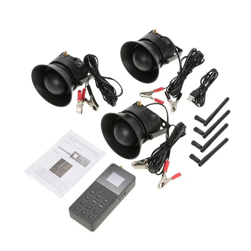 

Tactical Hunting Bird Caller MP3 Player 250 Yards Remote Controll + 3pcs 50w Speaker Player Goose Duck Birds Hunting Decoy