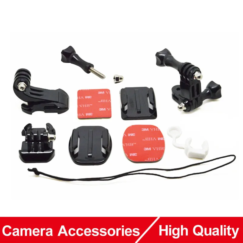 

Safety Starp Curved flat Sticker Buckle Mount J-Hook Mount Rubber Lock Short Long Screw for Gopro SJCAM SJ4000 Xiaomi Yi EKEN H9