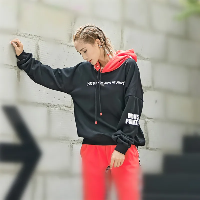 

just.be.never hip hop harajuku women autumn hoodies pullover red black freestyle long sleeve sweatshirt kpop hoodies cotton 2018
