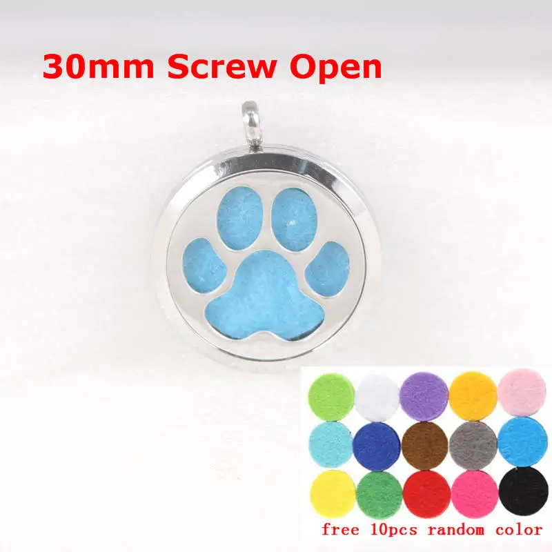 Dog claw Screw essential oil diffuser necklace 316L stainless steel