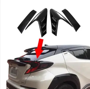 

4 pieces Mirror Polish/Carbon Fiber Tail Brake Light/ Lamp Decoration Trim Car-covers For TOYOTA C-HR CHR 2017 2018 car sticker