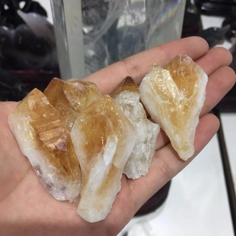 

100g Natural citrine crystal quartz raw rock gems stone crystal healing energy stones wholesale