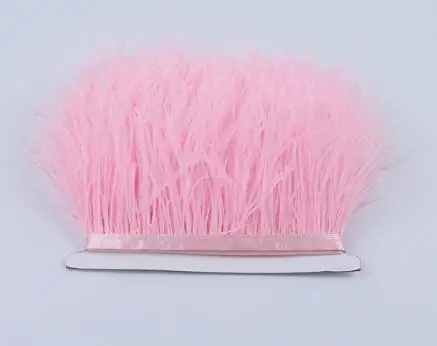 

High quality fluffy ostrich feather trimming cloth sideband 100cm long DIY clothing accessories decorative accessories 8-11cm