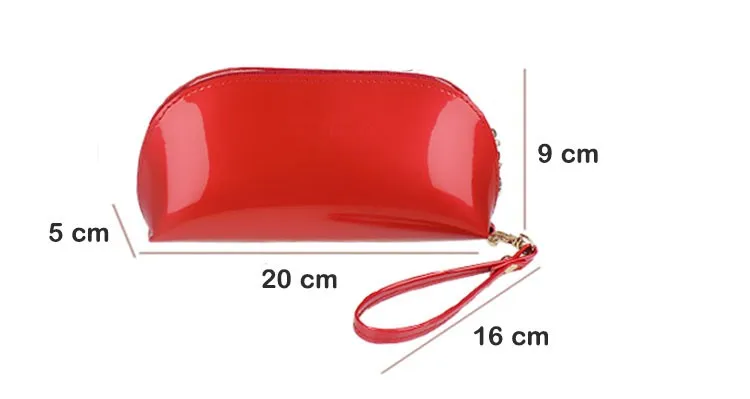 Модный женский кошелек из лакированной кожи клатч конфетного цвета сумка опрятная милая сумка для монет в виде ракушки красный черный белый кошелек