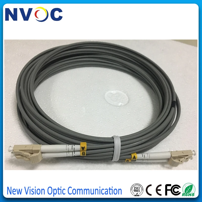 6 шт./лот LC UPC внутренний бронированный дуплекс 62 5/125 OM1 волоконно оптический