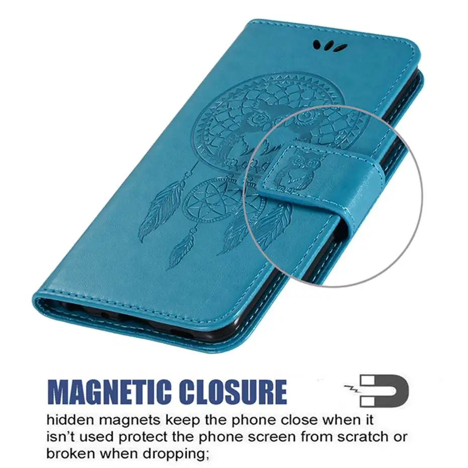 Чехол бумажник с 3D тиснением для Redmi 7A чехол Xiaomi из искусственной кожи телефона