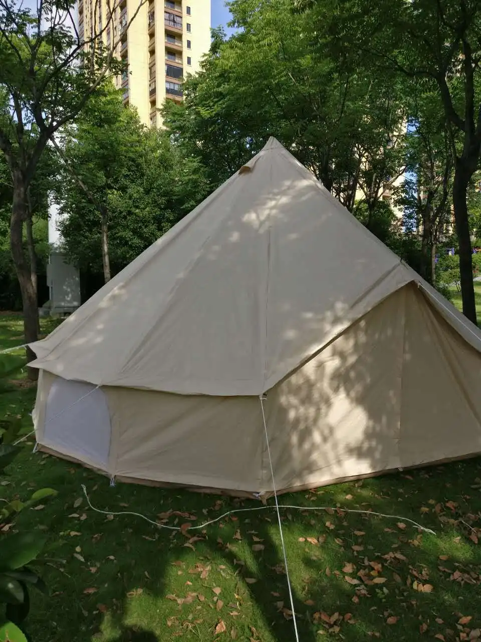 GRNTAMN светильник хаки водонепроницаемый хлопковый холст 4 м колокольчик палатка Открытый Кемпинг 10 Семейный Кемпинг юрта палатка - Цвет: 4m