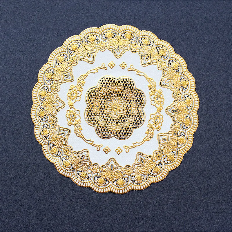 

New Fashion PVC Dining Table Placemat Europe Style Kitchen Tool Tableware Pad Coaster Coffee Tea Place Mat Table decorations
