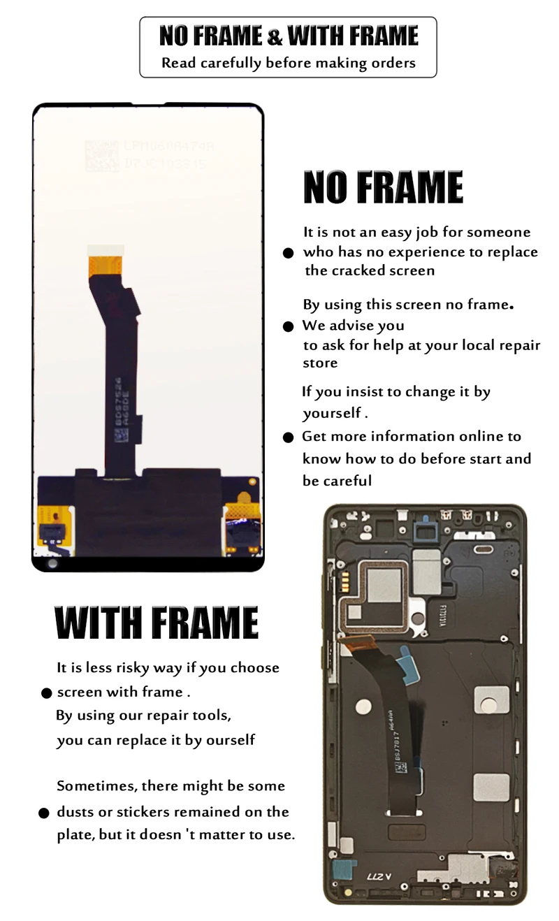 Xiaomi mi x 2 lcd дисплей кодирующий преобразователь сенсорного экрана в сборе с рамкой для 5,9" Xiaomi mi X 2 lcd запасные части