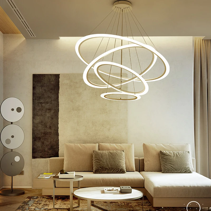 

Minimalism Modern LED Pendant Chandelier For Dining Kitchen Room Bar AC85-265V Acrylic Hanging Pendant Chandelier Lamp Fixtures