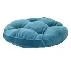 Лучшая 40x40 см мягкая подушка для стула для столовой/сада, круглая-синяя