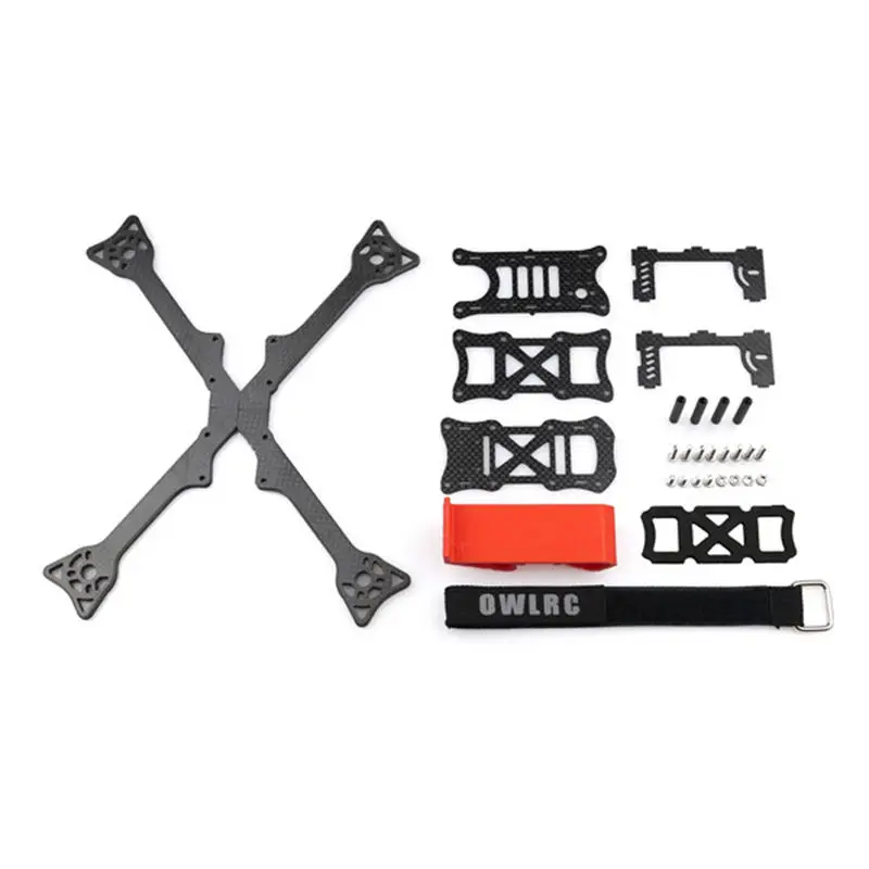 

DIY OWLRC Dragon Stretched X5 DSX-5 228mm 5mm Arm FPV Racing Frame Kit 3k Full Carbon Fiber with EVA Foam Strap For Multirotor