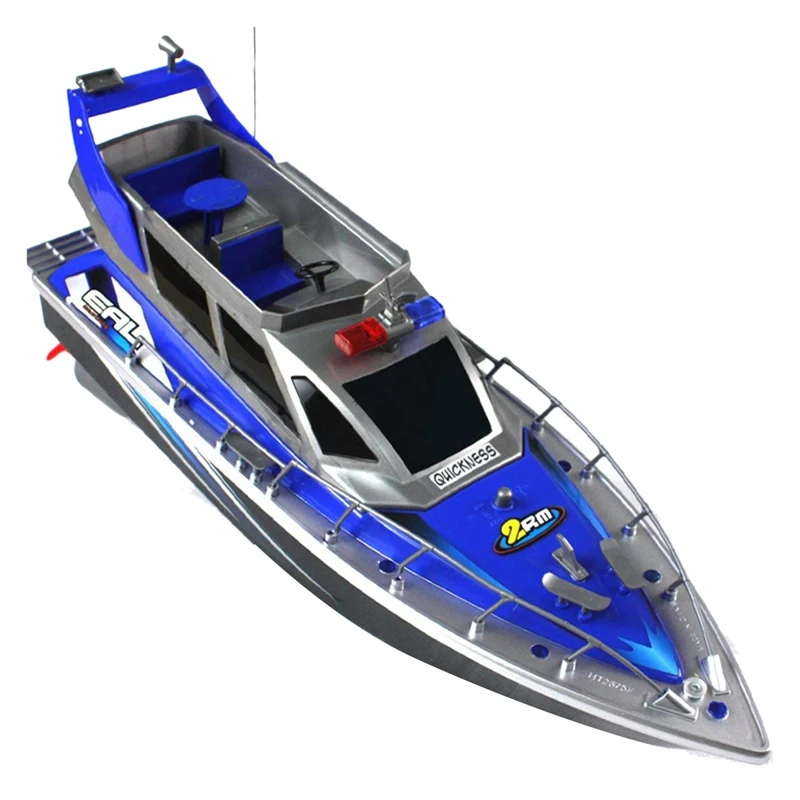 Police Remote Control Boat 1:20 Police Speed Boat Rc Boat Electric Full Function Large 4-Channel Patrol Boat Remote Control Bo