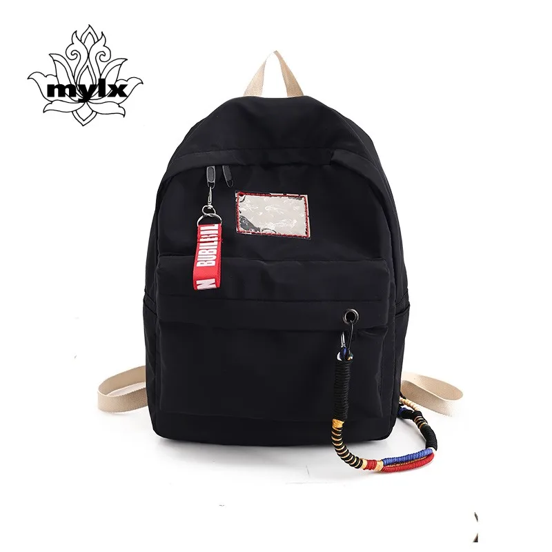 

Waterproof nylon backpack School backpack for teenage girls men women lightweight travel bag Japan and Korean style leisure bag