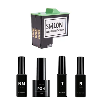 

O2NAILS Nail Printer Machine Nail Printer Gel Oil B, TS, PG4, NM, and SM 10 Special Inkjet Cartridge for Spa