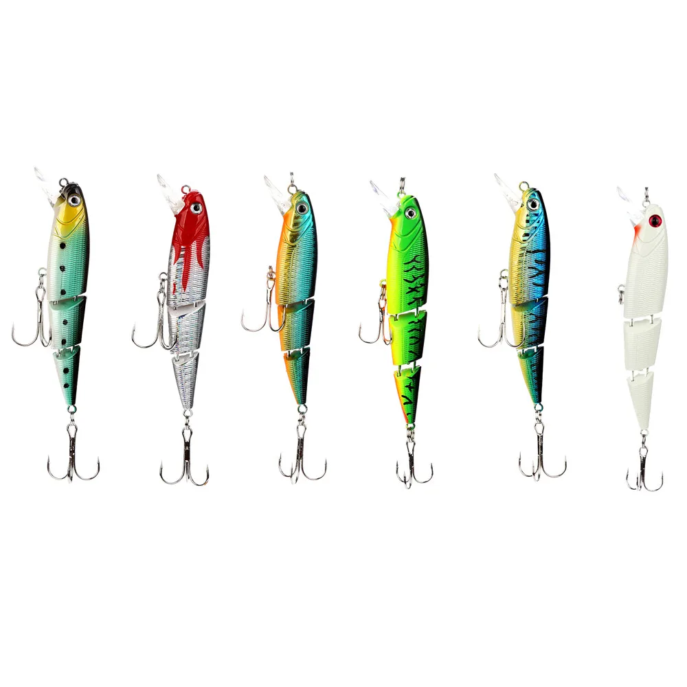 

Multi Jointed Fishing Lure Bait Bass Crank Minnow Swimbait Life Like Pike NEW wobbler Jerkbait Fresh saltwater tackle sinking