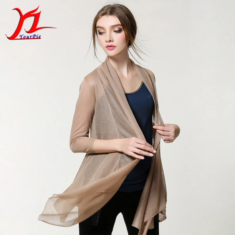 Spring and Summer Midi Pattern Women Loose Thin Irregular Knitted Air conditioning clothing Cardigan Sweater Dress
