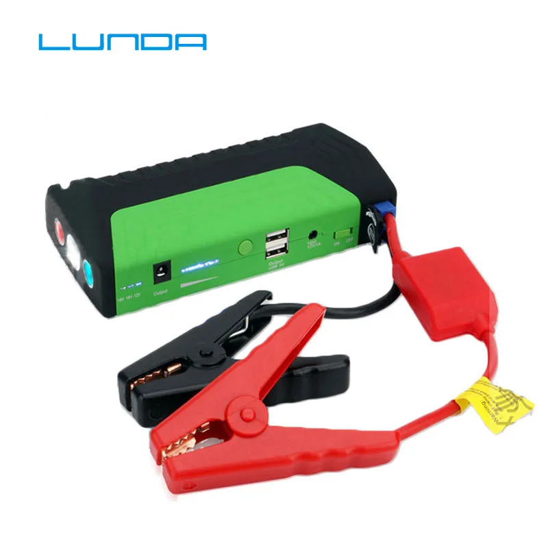 LUNDA High-capacity Car jump starter Mobile Devices digital products power bank charger pack for auto vehicle starting TM15green