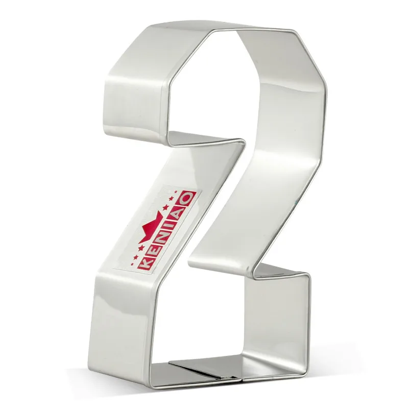 

KENIAO 2 Cookie Cutter For Kids Number Twe Biscuit - 4.9 x 8.6cm - Fondant / Pastry / Bread / Sandwich Cutter - Stainless Steel