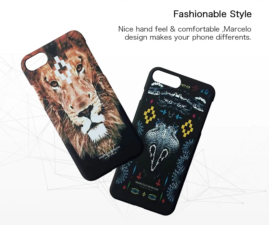 Newest for Coque iPhone 7 6 6S Plus 5SE Marcelo Case Dragon Leopard Marcelo Burlon PC Funda Cover ,for iPhone 7 Marcelo Case (3)