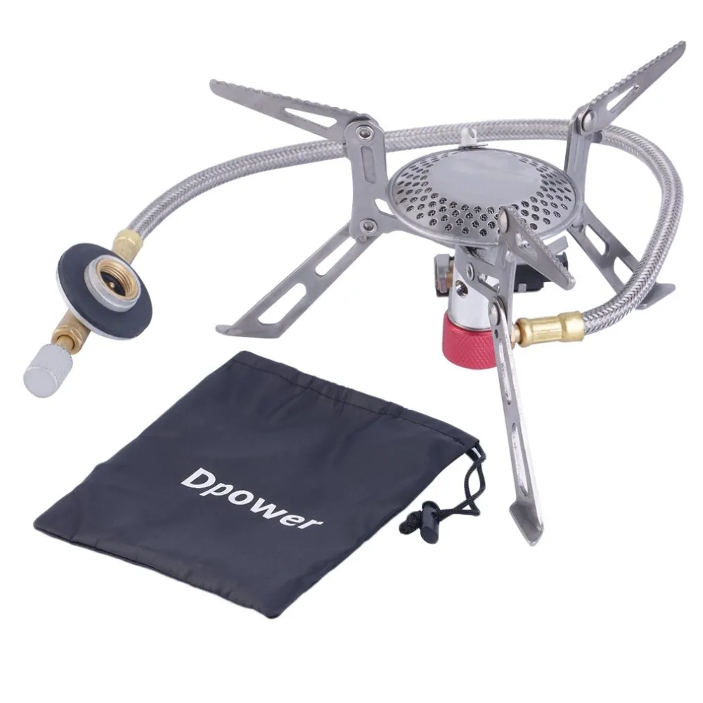 

Stainless Steel Dpower Camping Gas-powered Stove with Piezo Ignition Europe Japanese Handheld Folding Portable Dropshipping