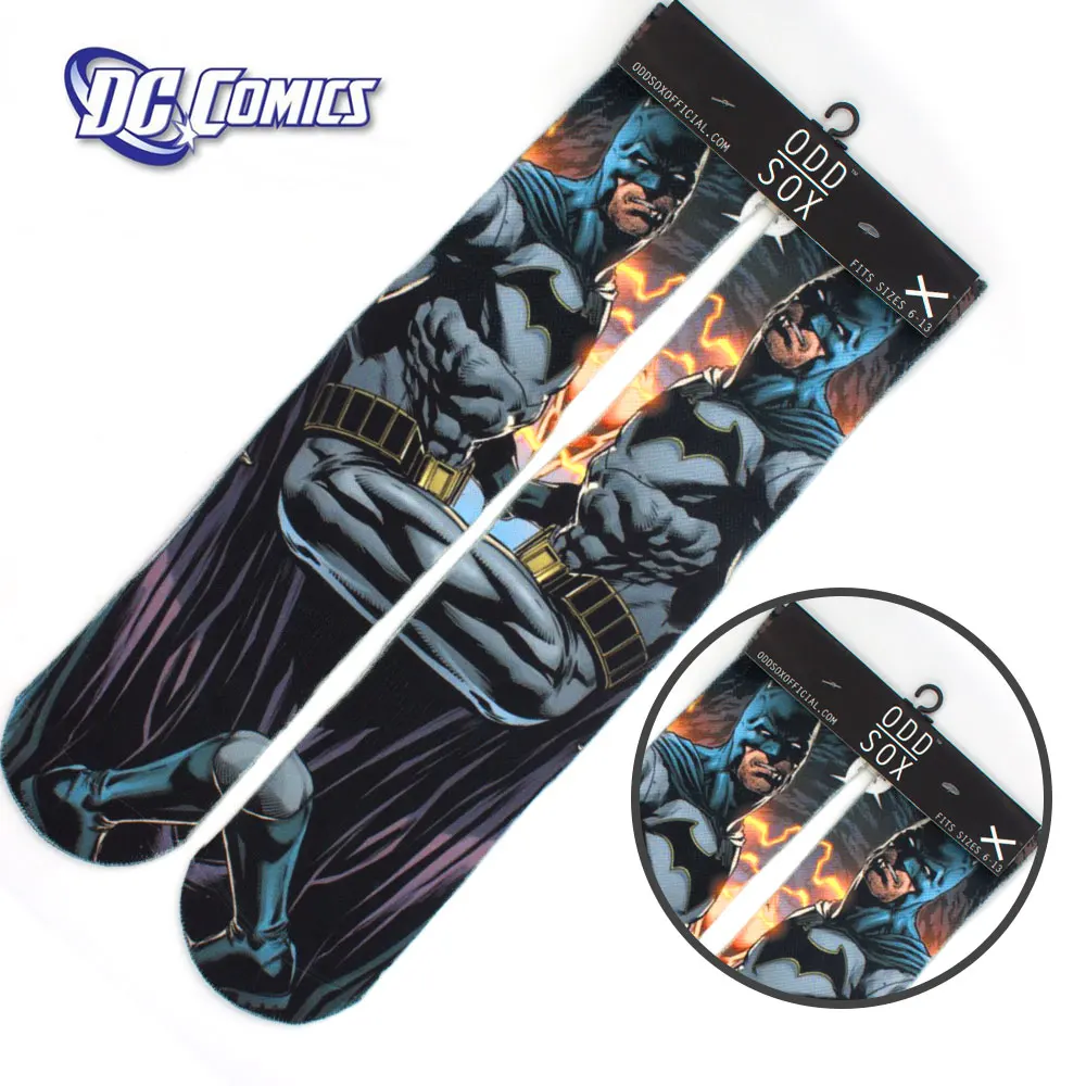 

OHCOMICS Hot For DC Comics Batman Fans Black 16" Cool Cotton Stockings Socks Knee-High Tight Costume Hose Cosplay Accessory Gift