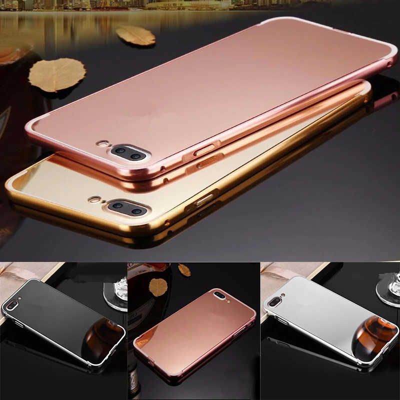 

Luxury Rose Gold Mirror Cases For OnePlus 5 Alumimum Metal Frame shell Cover for One Plus Five 1+5