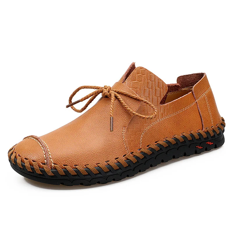 Новая мужская кожаная обувь для бега г. Осенняя модная обувь для мужчин дизайнерская обувь для мужчин дышащие мужские трусы большого размера Мужская удобная обувь