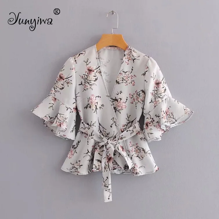 

Women Blouses Shirts European and American women's short-sleeved lace cotton and linen women Tops Blusas Mujer De