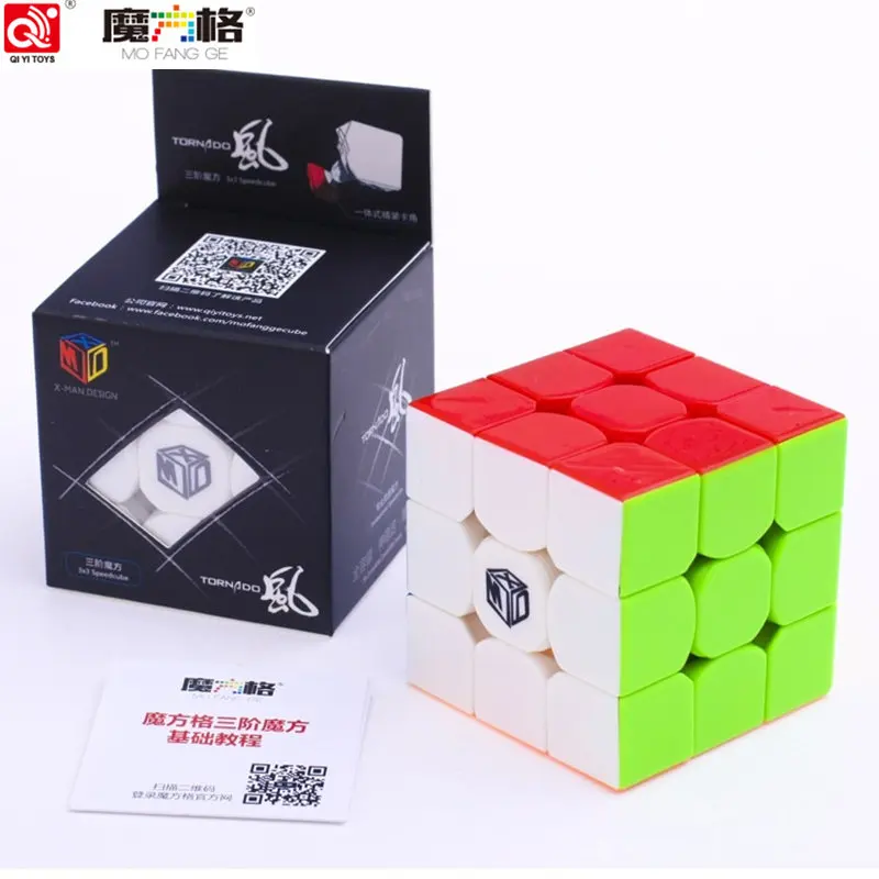 Qiyi X man Фэн 3x3x3 куб волшебный черный/белый Cubo Magico профессиональные скоростные