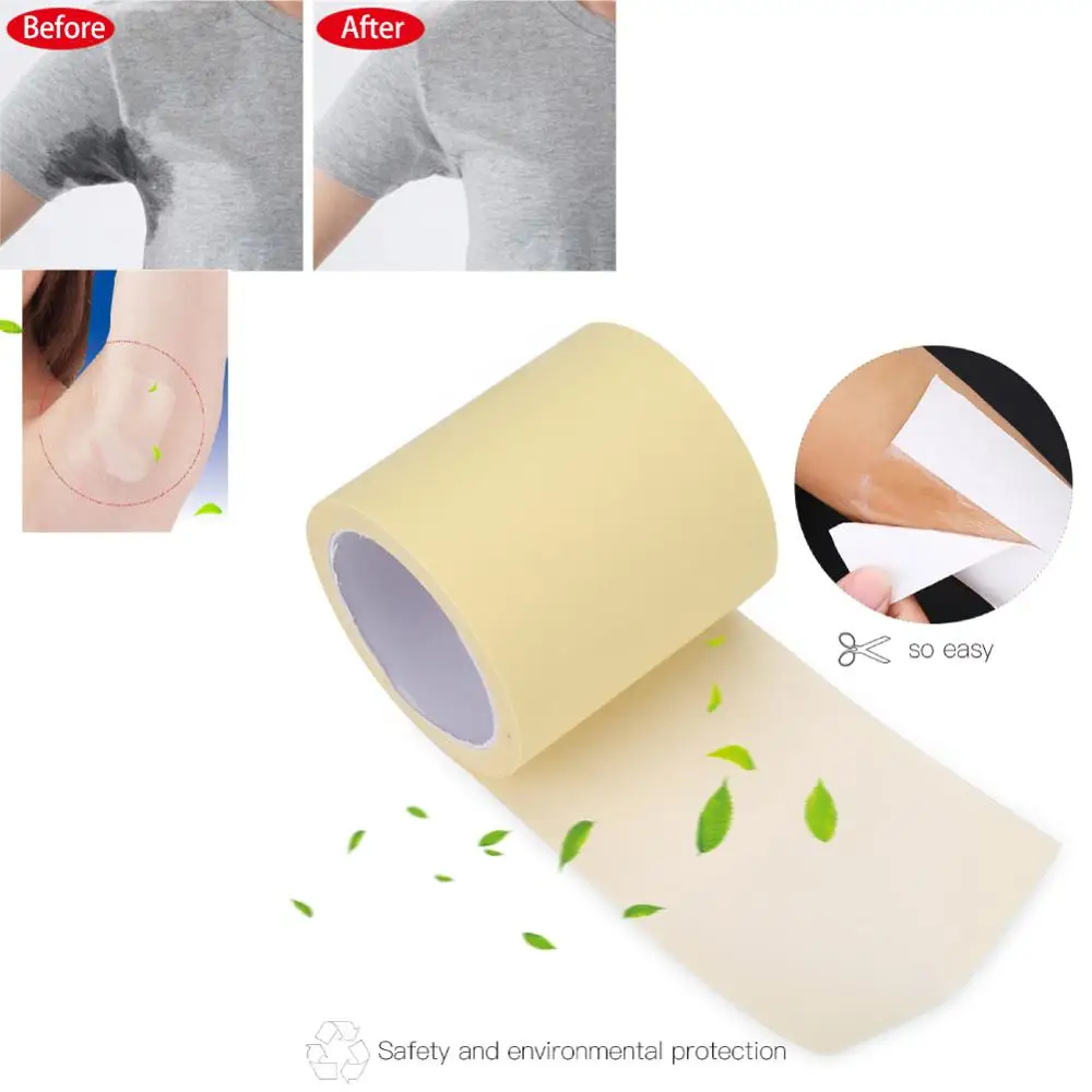 

Portable 1Roll Disposable Armpit Sweat Pads Absorbing Underarm Antiperspirant Transparent Keep Dry Sticker Prevent Deodorant