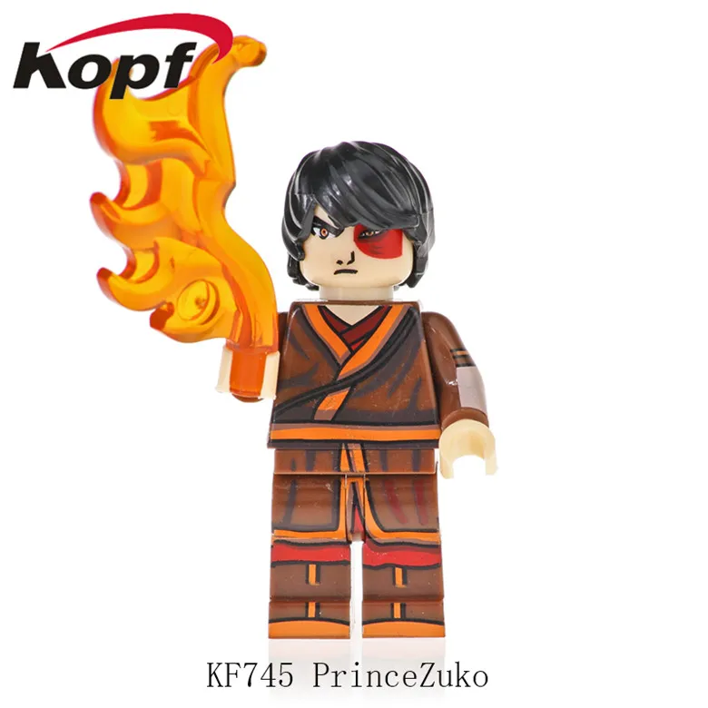 KF6070 Одиночная кирпичей Aang Katara TophBeifong Prince Zuko Sokka модель строительные блоки фигурки для обучающие игрушки для детей - Цвет: KF745 Without Box