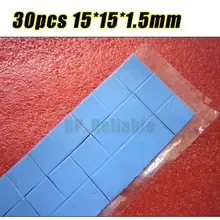 30 шт. 15 мм* 15 мм* 1,5 мм Мягкие теплопроводящие силиконовые прокладки для ноутбука теплоотвод графическая карта GPU чипы светодиодный Теплопроводящий