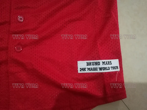 New Baseball Jersey Bruno Mars 24K Hooligans BET Awards Baseball Jersey Stitched Men Throwback Baseball Jerseys VIVA VILLA