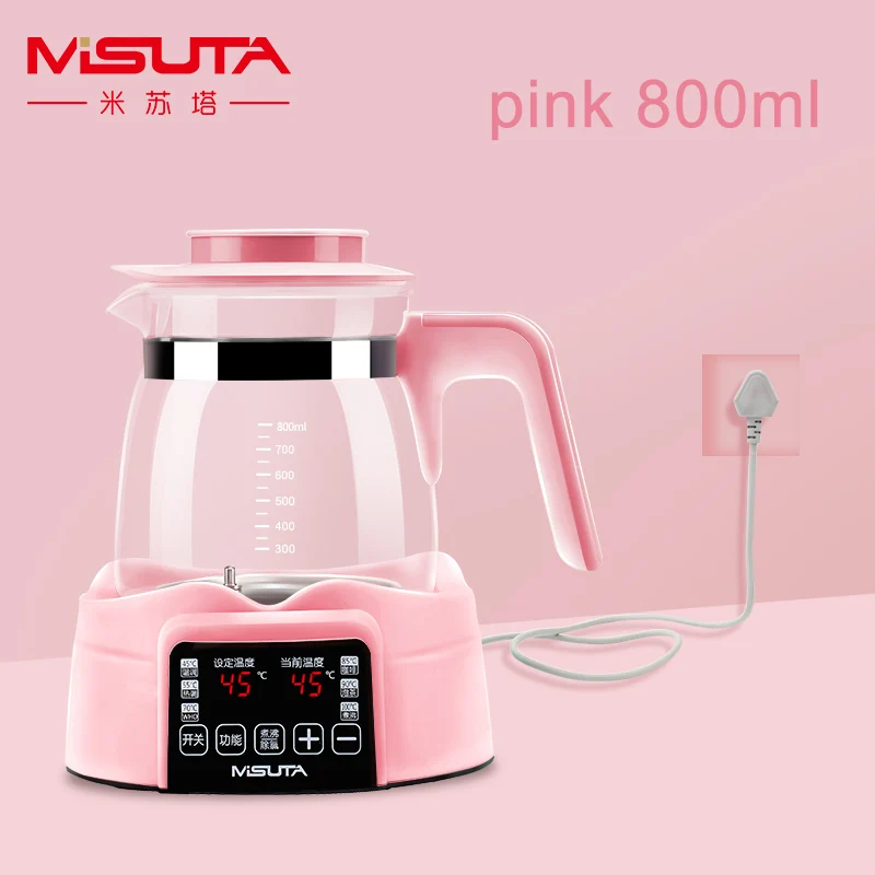 800 мл/1200 мл умный термостатический детский чайник Smart Infant подогреватель молока 220 В Электрический чайник автоматический бойлер - Цвет: Pink 800ml
