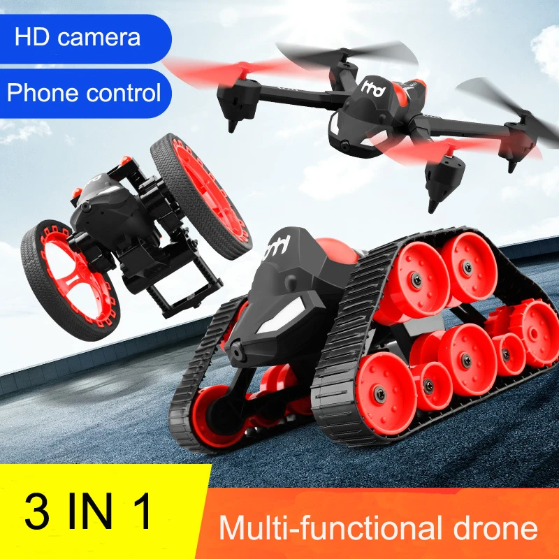 Новинка Радиоуправляемый Танк прыгающий автомобиль Wi Fi FPV DIY 3 в 1 Безголовый