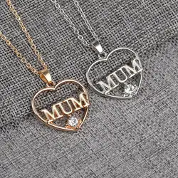 Оптовая продажа «любящее сердце» ожерелье Mum письмо ожерелье себе цепи ожерелье День Матери ювелирные изделия подарок