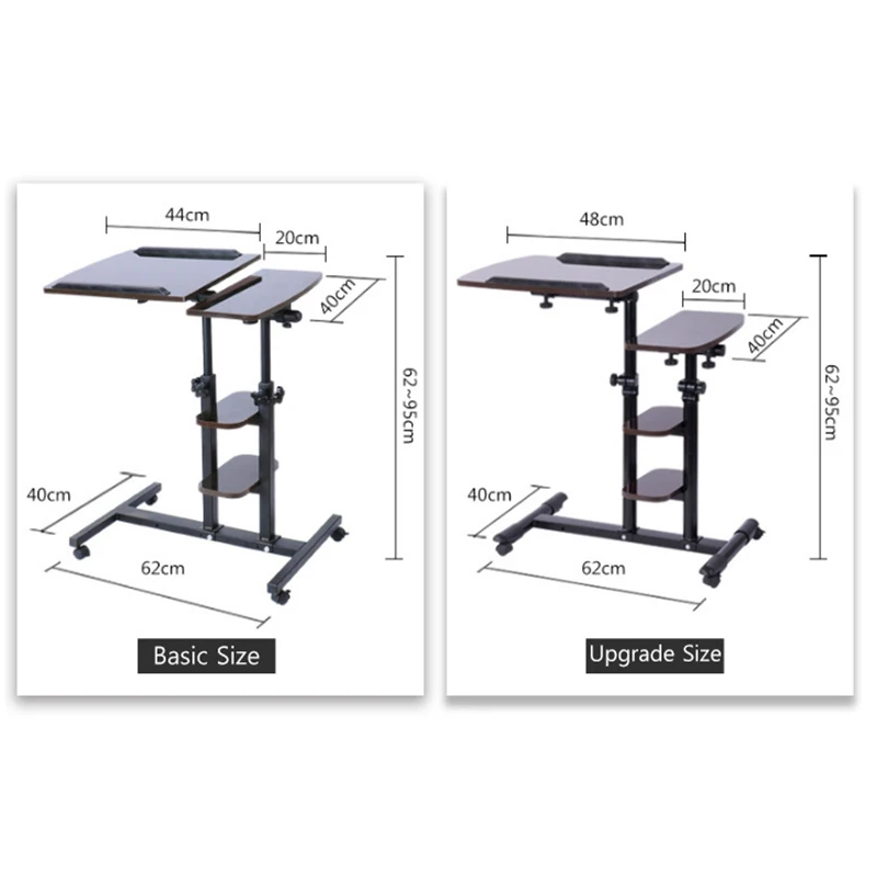 Laptop table Wooden standing office desk Height adjustable computer desk Can be moved folding table