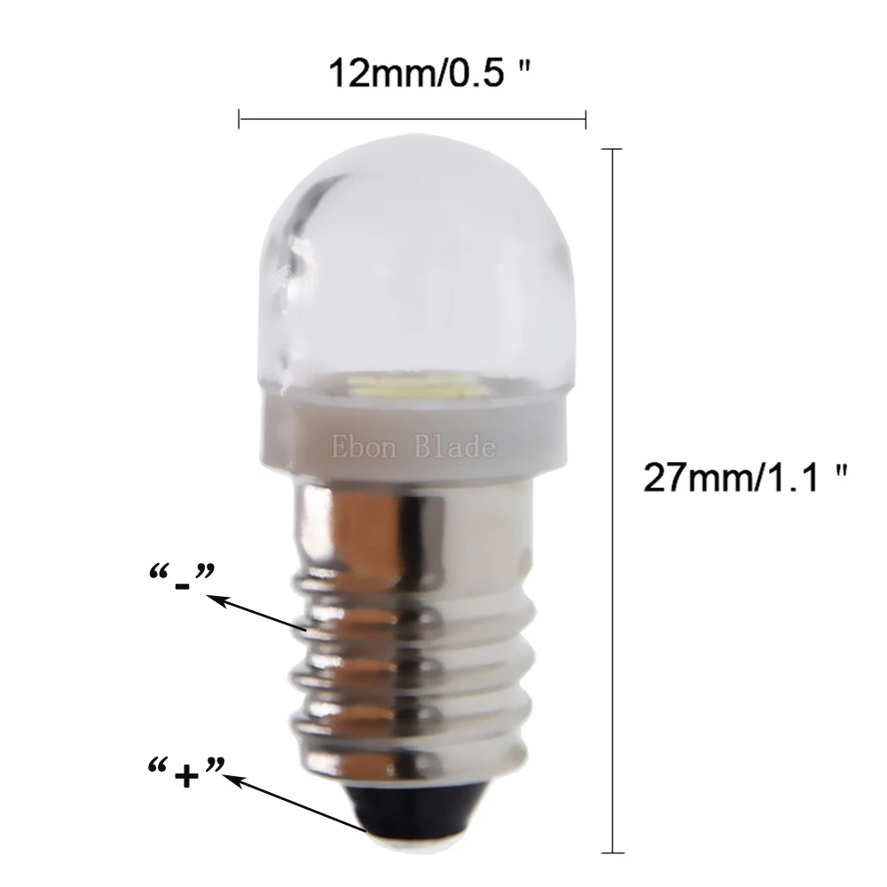 Пара E10 1447 светодиодный фонарик лампа 3 в 6 в светодиодный фонарь сменный фонарь 3 вольт 6 вольт лампа с винтом ксеноновая белая