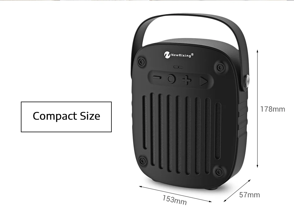 NewRixing NR-4014 Портативный беспроводной Bluetooth 4,2+ EDR стерео динамик мини-плеер 5 прохладных цветов Поддержка fm-радио и TF карта