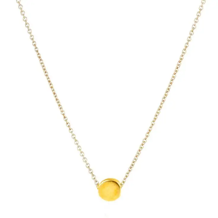 

2018 New The Circle Necklace For Women Minimalist Pendant Gold Silver Chain Choker Necklaces Circle of Life Gift for mothers day