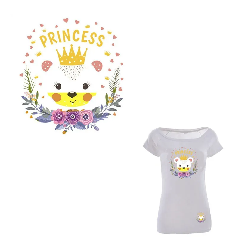 

10pcs/lot Cute Bear Clothes Patches Princess Clothing Deco Diy Accessory Badges Heat Transfer New Design Washable Patches