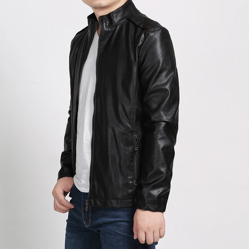 Мужские кожаные куртки размера плюс 10XL 8XL 6XL 5XL 2018 Новое поступление мужская