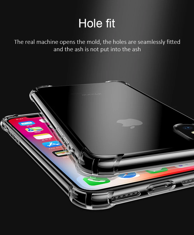 Phone Case For Iphone 7 Case Iphone XS Max Case XR 6 8 6S Plus Luxury Brand Case Transparent Clear Black Cover For Iphone X Case
