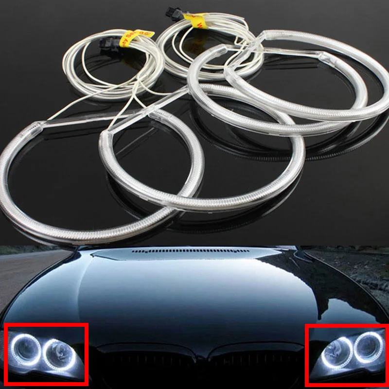 

New 4 PCS Xenon White LED CCFL Eyes Halo Rings Lights Lamp For BMW E36 E39 E46 CSL2018
