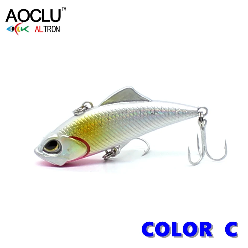 AOCLU новые рыболовные приманки 6 цветов 4,5 см 5,3 г жесткая приманка маленькая VIB рыболовная приманка s свежая соленая вода снасть оседающая на дно приманка - Цвет: color C nb605