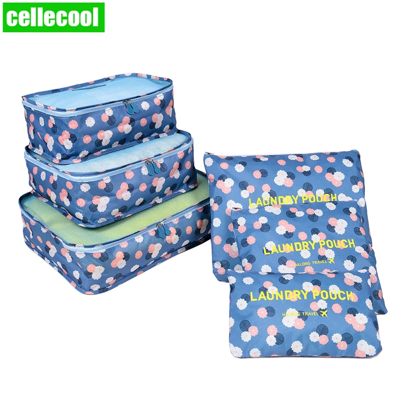 

6pcs/set Waterproof Closet Underwear Shoes Wardrobe Large Size Luggage Pouch Travel Storage Bag Organizer For Clothes Travel Bag