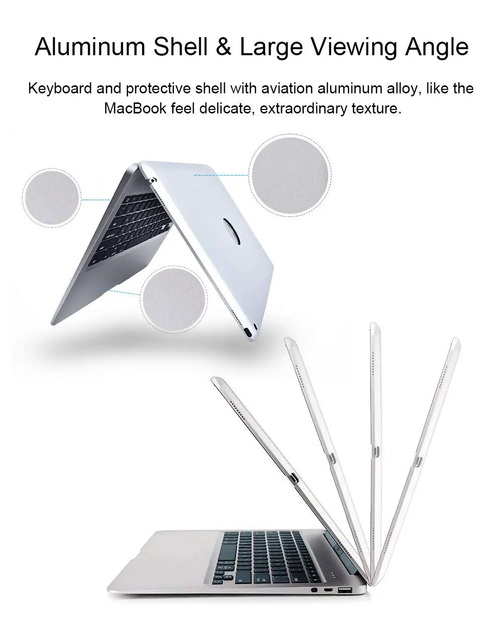 Для Apple iPad Pro 12 9 Bluetooth беспроводная клавиатура с крышкой из алюминиевого сплава 7