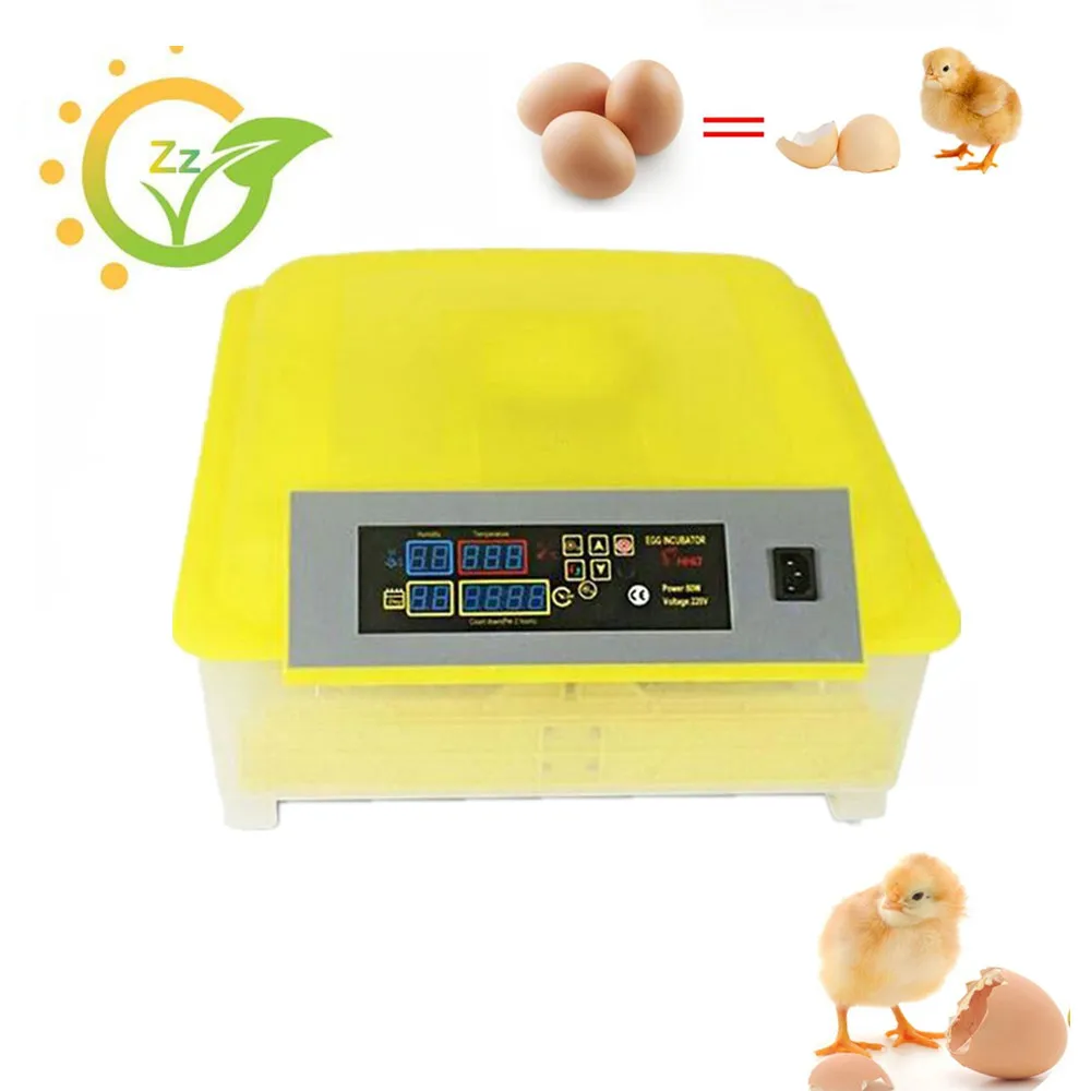 

48 Chicken Egg Incubator Digital Clear Egg Turning Temperature Control Farm Hatchery Machine incubator machine price