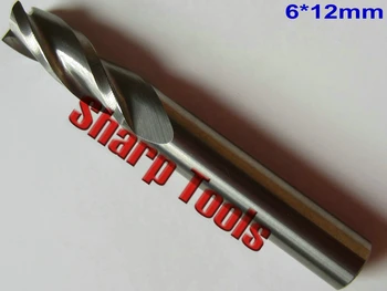 

Quality 6x12mm 3 Flute Solid Carbide Milling Cutters, 10pcs/set CNC router bits for wood router cutter lathe tool, Free Gift